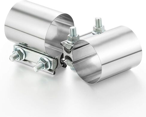 A-KARCK مشبك عادم بقطر 2.5 بوصة، مشبك بعقب مفصل 2.5 بوصة من الفولاذ المقاوم للصدأ يمنع التسربات (قطعتان) in Kuwait