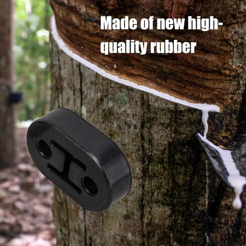 4 PCS Car Exhaust Pipe Support Bracket, Rubber Dual-hole Exhaust System Muffler Suspension Ring Lifting Lugs, Accessories to Keep Chassis Quiet Stable, for Many Types of Vehicles (Black) in Saudi Arabia