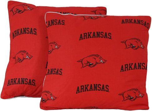 College Covers Pair Decorative Pillow, 2 Count (Pack of 1), Arkansas Razorbacks in Saudi Arabia