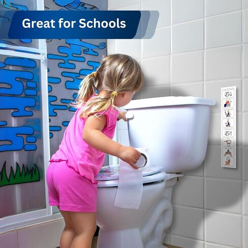 Potty Training Visual Schedule – Premium Durable Plastic – Teach Kids to Use Toilet – Special Education Classroom – Routine Chart for Autism (English) in Saudi Arabia