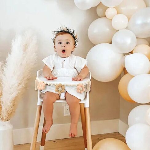 ديكورات حفلات ديزي بوهو شرابة إكليل مع خرز خشبي، لافتة حفلات أعياد الميلاد ديزي، زخارف حفلات رائعة لمزرعة جدار رف الكرسي العالي، دعامة صور بوهو ديزي لديكور المنزل in Kuwait