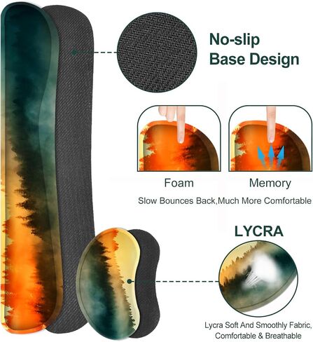 Large Mouse Pad and Keyboard Wrist Rest, Desk Pad for Keyboard and Mouse, Gaming Mousepad with Wrist Support, Non-Slip Desk Mat for Home Office, Black Butterfly Flower in Kuwait