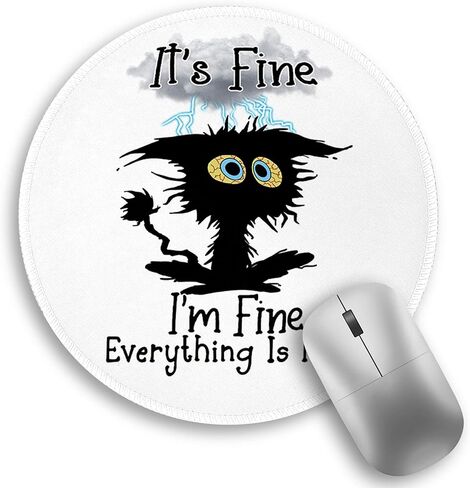 Funny Chicken Mouse Pad, Small Round Rooster Mouse Pads for Desk, Mini Travel Mousepad for Work Wireless Computer Laptop, Office Desk Accessories, 8.6 x 8.6 inch in Kuwait