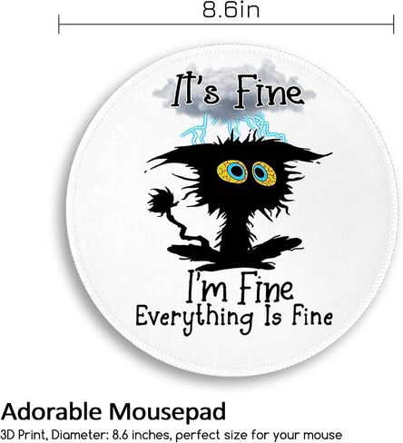 Funny Chicken Mouse Pad, Small Round Rooster Mouse Pads for Desk, Mini Travel Mousepad for Work Wireless Computer Laptop, Office Desk Accessories, 8.6 x 8.6 inch in Kuwait
