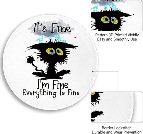 Funny Chicken Mouse Pad, Small Round Rooster Mouse Pads for Desk, Mini Travel Mousepad for Work Wireless Computer Laptop, Office Desk Accessories, 8.6 x 8.6 inch in Kuwait