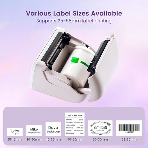 طابعة حرارية محمولة BQ1 - طابعة صور جيب لاسلكية لهواتف iPhone وAndroid، طابعة ملصقات بلوتوث صغيرة للملاحظات المدرسية، المجلات، الأعمال اليدوية، هدايا الأطفال in Saudi Arabia