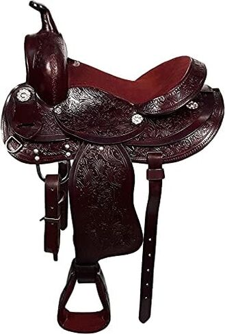 SILVERLINE 12" Premium Kids Leather Western Saddle in Saudi Arabia