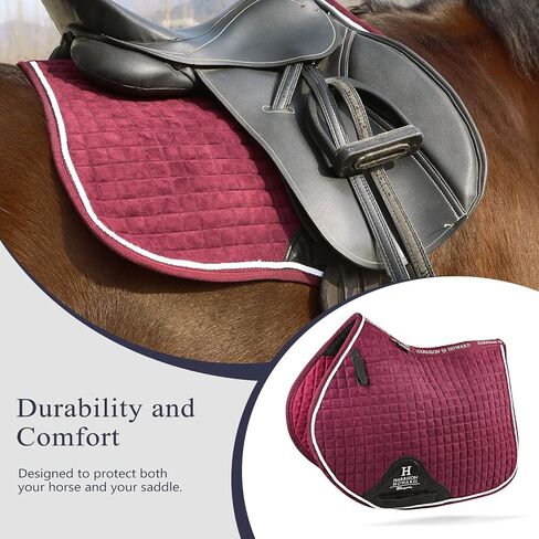 Harrison Howard Close Contact Saddle Pad Non-Slip Suede Outer Perfect for Use with Jumping Saddles in Saudi Arabia