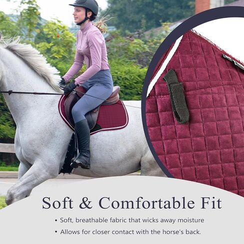 Harrison Howard Close Contact Saddle Pad Non-Slip Suede Outer Perfect for Use with Jumping Saddles in Saudi Arabia
