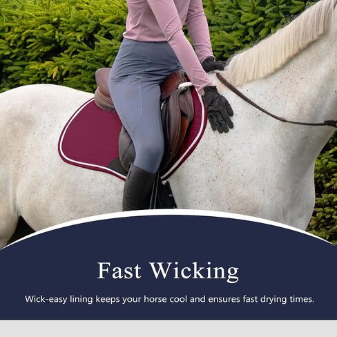 Harrison Howard Close Contact Saddle Pad Non-Slip Suede Outer Perfect for Use with Jumping Saddles in Saudi Arabia