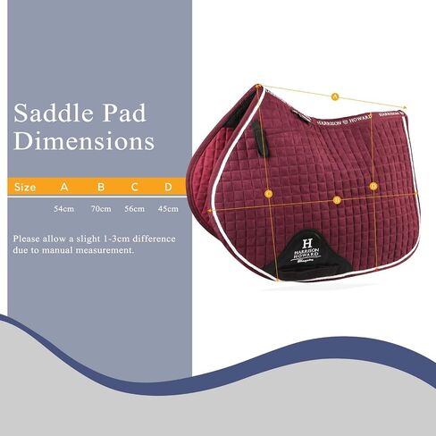 Harrison Howard Close Contact Saddle Pad Non-Slip Suede Outer Perfect for Use with Jumping Saddles in Saudi Arabia