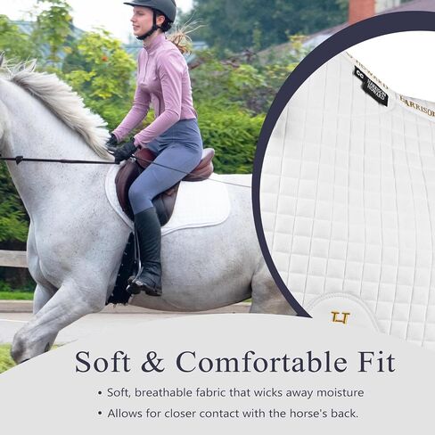 Harrison Howard Close Contact Saddle Pad Non-Slip Suede Outer Perfect for Use with Jumping Saddles in Saudi Arabia