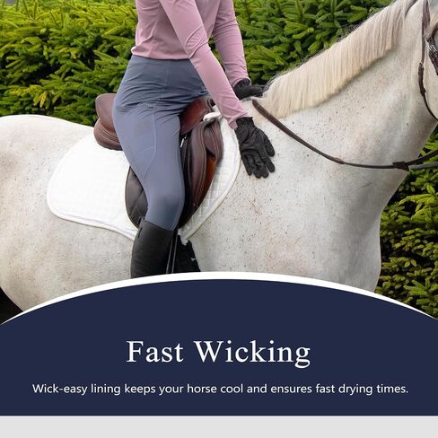 Harrison Howard Close Contact Saddle Pad Non-Slip Suede Outer Perfect for Use with Jumping Saddles in Saudi Arabia
