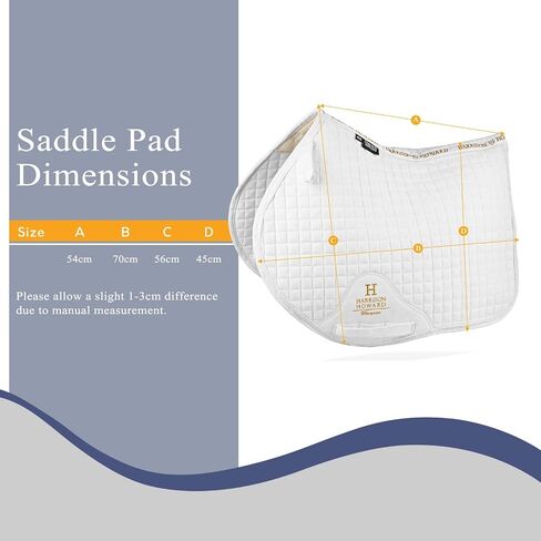 Harrison Howard Close Contact Saddle Pad Non-Slip Suede Outer Perfect for Use with Jumping Saddles in Saudi Arabia