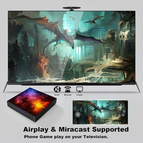 Android TV Box 4GB RAM 128GB ROM تمت ترقيته W2 Mali-G31 2.4G/5G Dual WiFi Bluetooth 4.2، مشغل الوسائط يدعم مقاطع الفيديو ثلاثية الأبعاد 4K UHD Android 12.0 USB 2.0 مع لوحة مفاتيح صغيرة بإضاءة خلفية لاسلكية in Kuwait