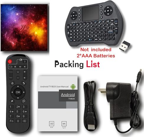 Android TV Box 4GB RAM 128GB ROM تمت ترقيته W2 Mali-G31 2.4G/5G Dual WiFi Bluetooth 4.2، مشغل الوسائط يدعم مقاطع الفيديو ثلاثية الأبعاد 4K UHD Android 12.0 USB 2.0 مع لوحة مفاتيح صغيرة بإضاءة خلفية لاسلكية in Kuwait