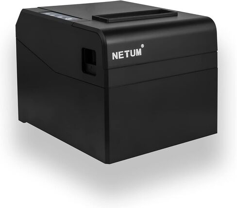 NETUM طابعة إيصالات حرارية 80 مم، طابعة واي فاي POS مع قاطع تلقائي، منفذ USB إيثرنت تسلسلي LAN يدعم درج النقود ESC/POS in Kuwait
