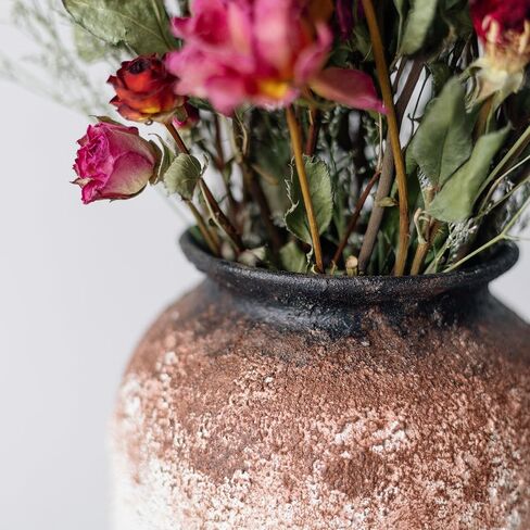 Rustic Farmhouse Vase,Vintage Vase Large Ceramic Flower Vase,Retro Vase Terracotta Vase for Home Decor,Tall Ceramic Vase Suitable for Living Room,Bedroom,Bookshelf,Mantel,Office,Dining Room Decoration in Saudi Arabia