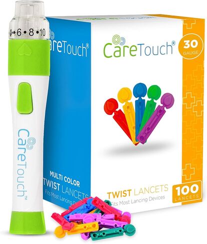 جهاز وخز مايكروليت مع كير تاتش 100 وخز علوي ملتوي متعدد الألوان 30 قياس in Kuwait