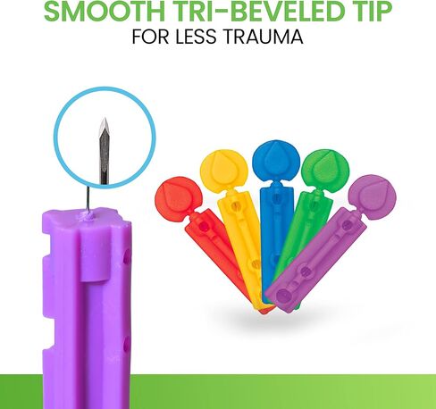 جهاز وخز مايكروليت مع كير تاتش 100 وخز علوي ملتوي متعدد الألوان 30 قياس in Kuwait