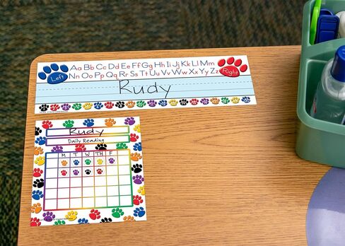 Teacher Created Resources Paw Print Name Plates and Accents Bundle in Saudi Arabia