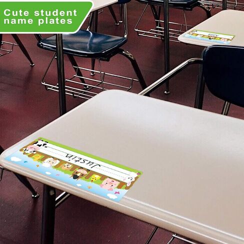 Farm Animal Name Plate Primary Students Back to School Desk Nameplates 36 Pack Classroom Decoration in Saudi Arabia