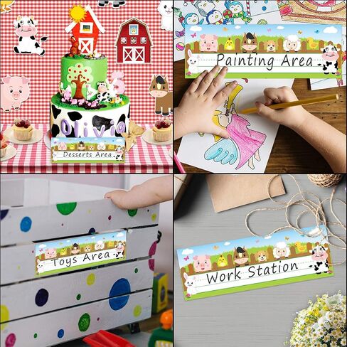 Farm Animal Name Plate Primary Students Back to School Desk Nameplates 36 Pack Classroom Decoration in Saudi Arabia