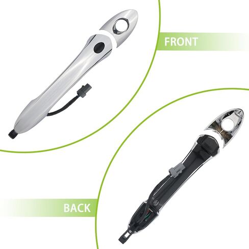Exterior Door Handle Front Left Driver Side with Keyhole Smart Entry Keyless Compatible with 2011-2015 Hyundai Sonata Hybrid Replaces 82651-3S210 82652-3S010 in Kuwait
