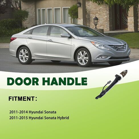 Exterior Door Handle Front Left Driver Side with Keyhole Smart Entry Keyless Compatible with 2011-2015 Hyundai Sonata Hybrid Replaces 82651-3S210 82652-3S010 in Kuwait