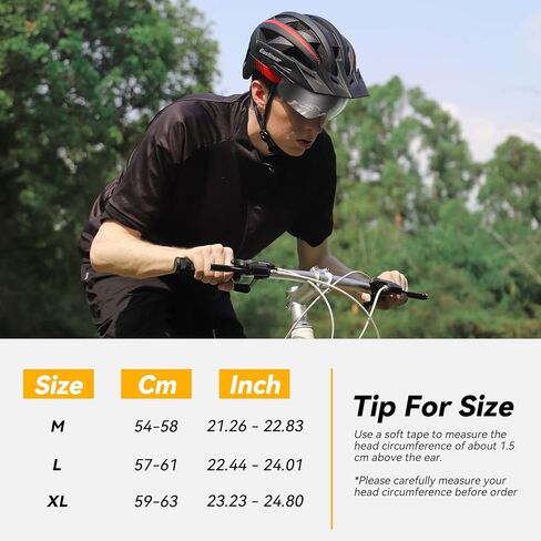خوذة دراجة للبالغين من EASTINEAR مع خوذة دراجة مغناطيسية مع ضوء LED قابل لإعادة الشحن عبر USB للرجال والنساء خوذة ركوب الدراجات مع واقي شمس قابل للإزالة وحجم قابل للتعديل in Kuwait