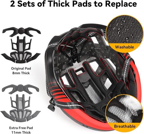 خوذة دراجة للبالغين من EASTINEAR مع خوذة دراجة مغناطيسية مع ضوء LED قابل لإعادة الشحن عبر USB للرجال والنساء خوذة ركوب الدراجات مع واقي شمس قابل للإزالة وحجم قابل للتعديل in Kuwait