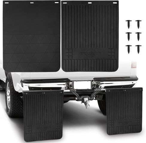 Universal Car Mud Flaps Mudflaps Rubber Mudguards Black Splash Guards Fender (4 Pack) with 16 Pieces Fastener Rivet Clips for Rally Car Sedan Hatchback SUV Van Racing WRC in Saudi Arabia