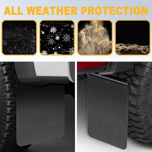 Universal Car Mud Flaps Mudflaps Rubber Mudguards Black Splash Guards Fender (4 Pack) with 16 Pieces Fastener Rivet Clips for Rally Car Sedan Hatchback SUV Van Racing WRC in Saudi Arabia