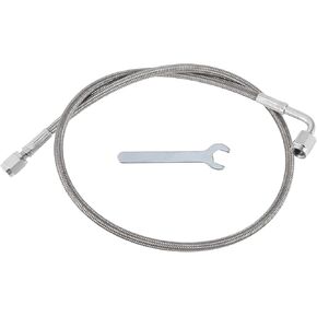AN-3 Turbo Oil Feed Line Kit 2.16ft Pressure Remote Turbocharger Oil Drain Return Line with Adapter,Wrench 1 Set