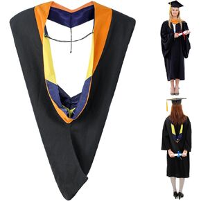 Mepase 42 Inch Master Graduation Hood Unisex MBA Education Master Hood Drab University Academic Hood for Graduation Ceremony