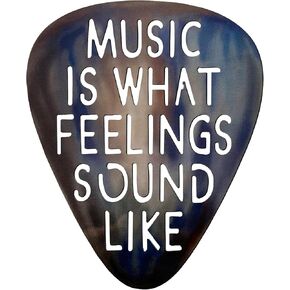 Azzzo Metal Guitar Dicor ، 12’x10 '' Gall Wall Art ، Art Guitar Wall غير القابل للصدأ ، يضم "Music Is What Comfints Sound"