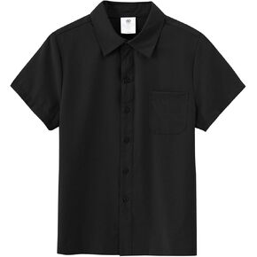 MoFiz Boys Short Sleeve Button Down Shirts Collared Beach Shirt