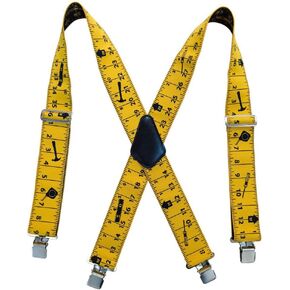 Suspenders for Men Mens Suspenders - 2 Inch Work Suspenders for Men Heavy Duty Black Suspenders Men with Clips