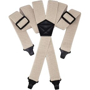 Corn Pattern 1.5" Wide Suspenders for Men With Strong Plastic Clips.