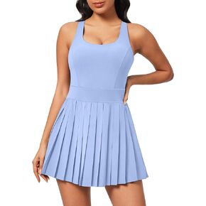 Heathyoga Tennis Dresses for Women with Shorts and Bra Athletic Dress for Women Workout Dress with Pockets for Golf in Saudi Arabia