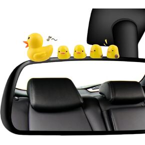 Mini Ducks Car Dashboard Decors, 20 Pieces Cute Rearview Mirror Ornaments, Funny Interior Car Accessories with Adhesive Stickers for Automotive Window Home Garden Decorations