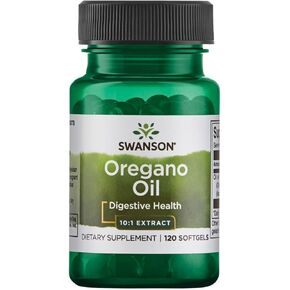 Swanson Oregano Oil 10:1 Extract-Natural Supplement Promoting Digestive Health-Respiratory & Urinary Tract Health Support (120 Softgels, 150mg Each)