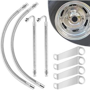 Double Tires Air Inflation Kit - Dually Valve Stem Extenders Kit for Easy Connection to Tire Valves and Equipment, Valve Stem Extenders for Easy Tire Checking