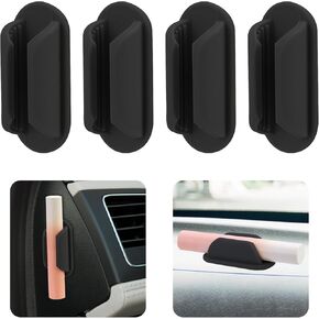 4 PCS Car Lip Balm ، حامل السيليكون لـ Chapstick ، ​​حامل بلسم الشفاه ذاتيًا ، إكسسواري للسيارة للسيارة (Backl)