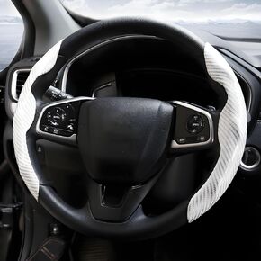 3 Pc Car Carbon Fiber Anti-Skid Steering Wheel Cover, Butterfly Steering Wheel Cover,Segmented Steering Wheel Protector,Universal Fit 99% car Steering Wheel,Car Interior Accessories