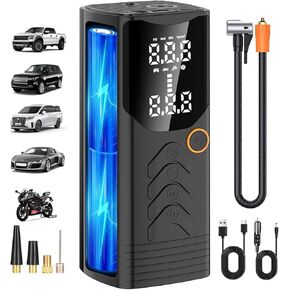 Tire Inflator Portable Air Compressor,150PSI Air Pump For Car,Smart Auto 8x Faster Cordless Inflator,With 20000mAh BatteryTire Digital Pressure Gauge Air Pump,For Car,Motorcycle,Bike,Balls