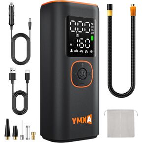 ضاغط الهواء المحمول إطار السيارة - 4x أسرع 160 رطل ، مضخة هواء DC 12V لإطارات السيارات ، مضخة الإطارات للسيارة المحمولة مع شاشة رقمية كبيرة مزدوجة ، نفخ الإطارات المحمولة للسيارة ، المحرك ، الكرة