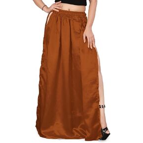 Satin Side Slit A Line Skirt Pannel Skirt Tribal Women Skirt Belly Dance (One Size) S1