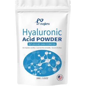 New Hyaluronic Acid Powder - Hyaluronic Acid Serum Low Molecular Weight, Vegan & Water-Soluble Pure Moisturizing for DIY Face (100g)