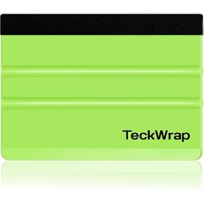 Teckwrap Squeegee لأداة مكشطة Squeegee فينيل للملصقات ، وورق ملصق الحبر ، وخلفية ، وصياغة DIY (Neon Green)